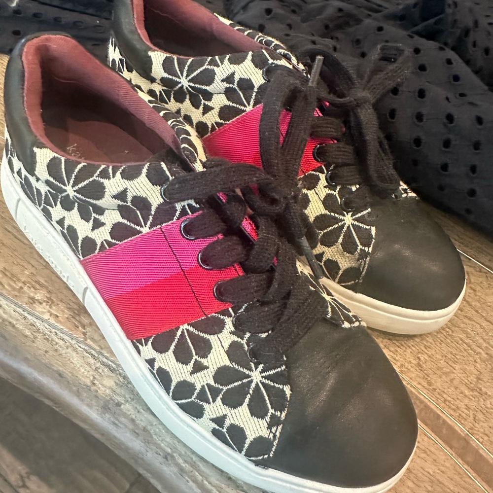 Kate Spade Floral Black and Pink Women's Sneakers